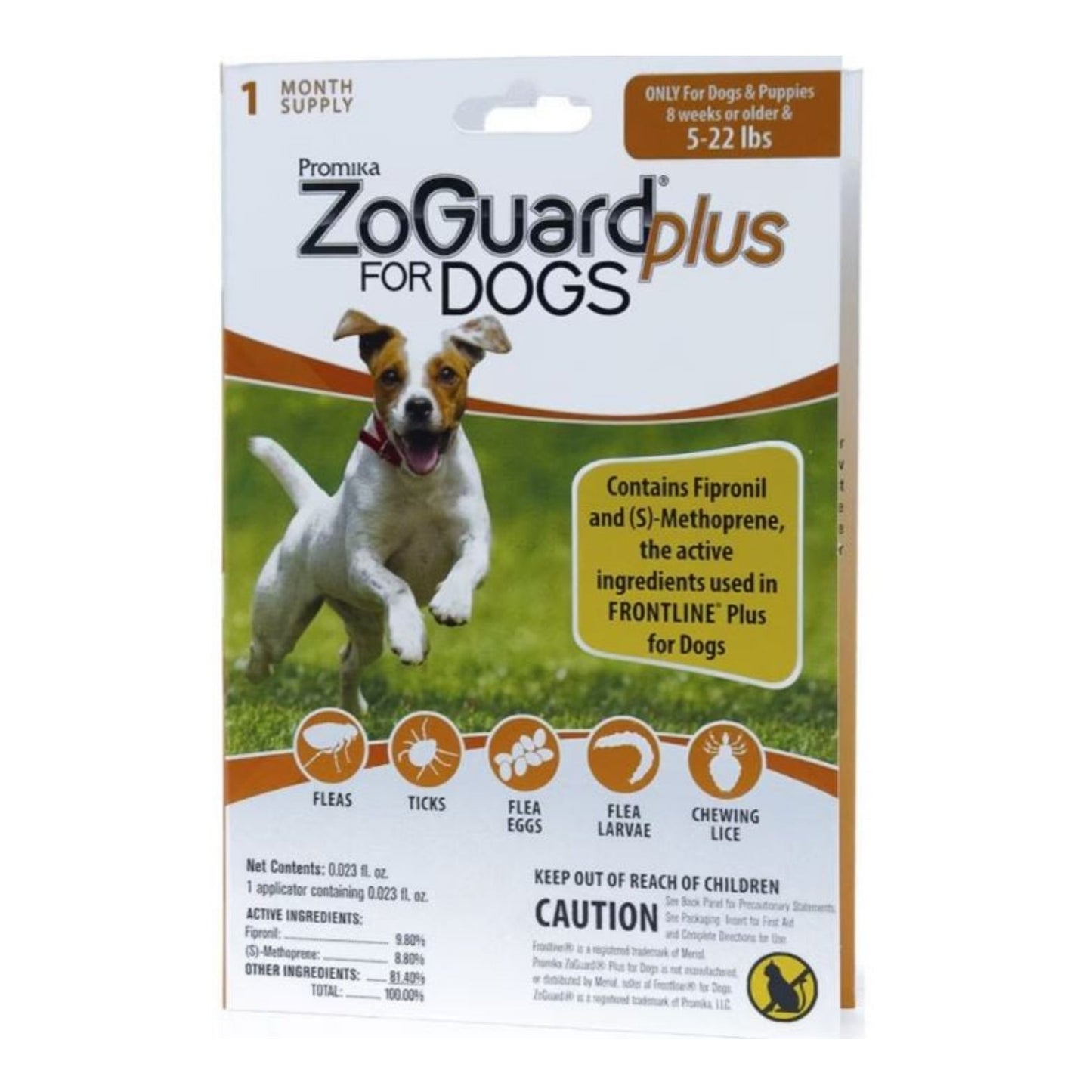 Zoguard Plus Spot-On Singles For Dogs 4-22 Lb-1 Pk