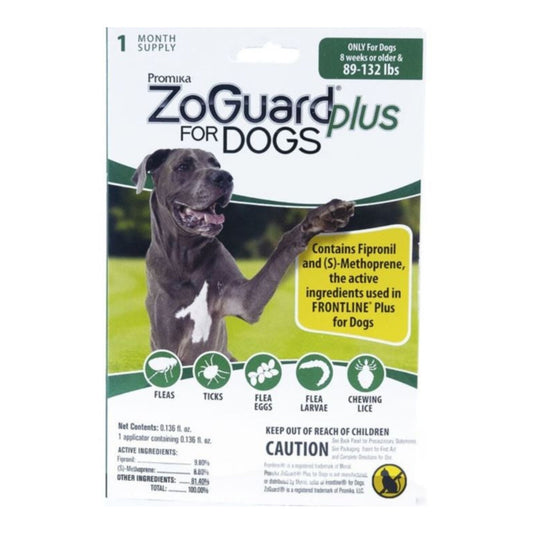 Zoguard Plus Spot-On Singles For Dogs 89-132 Lb-1 Pk