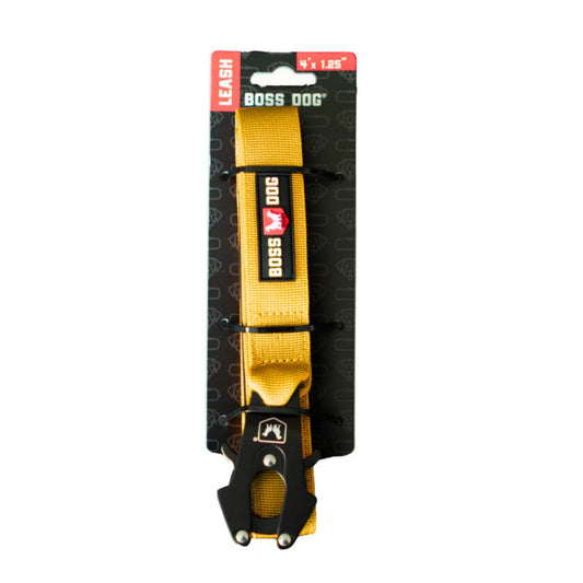 Boss Dog Tactical Dog Leash Yellow, 1ea/4 ft