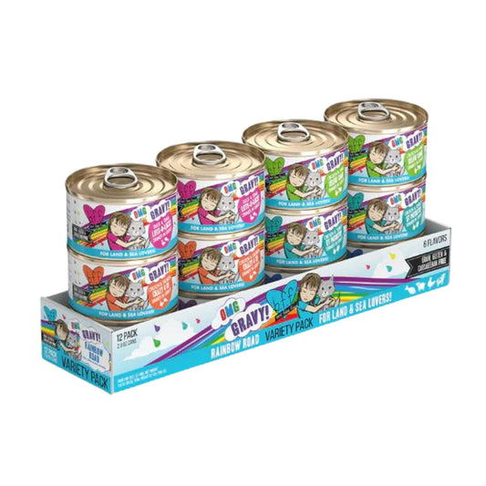 BFF Cat Omg Rainbow Road Variety Pack 2.8oz.(Case of 12)