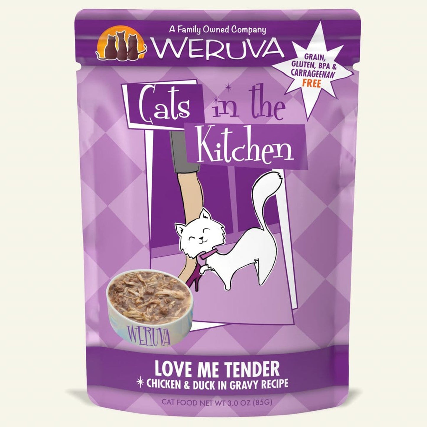 Cats In The Kitchen Love Me Tender Chicken & Duck in Gravy 3oz. Pouch (Case of 12)