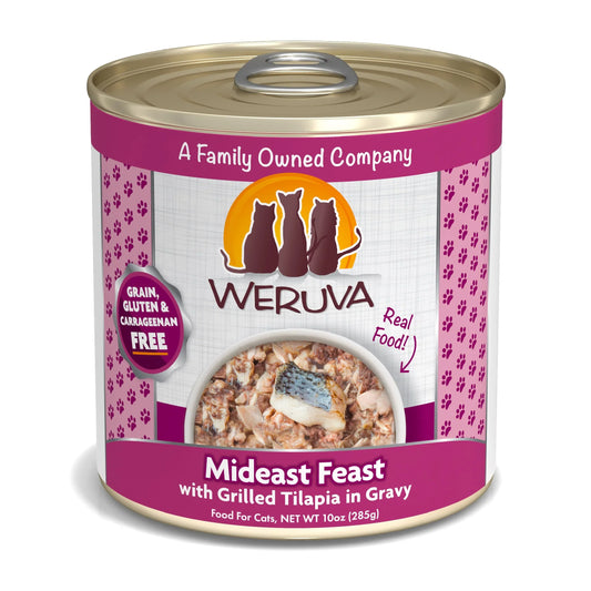 Weruva Cat Mideast Feast with Grilled Tilapia in Gravy 10oz. (Case of 12)