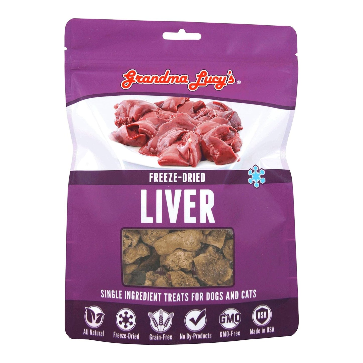 Grandma Lucys Dog Freeze Dried Liver Treat 3 oz..