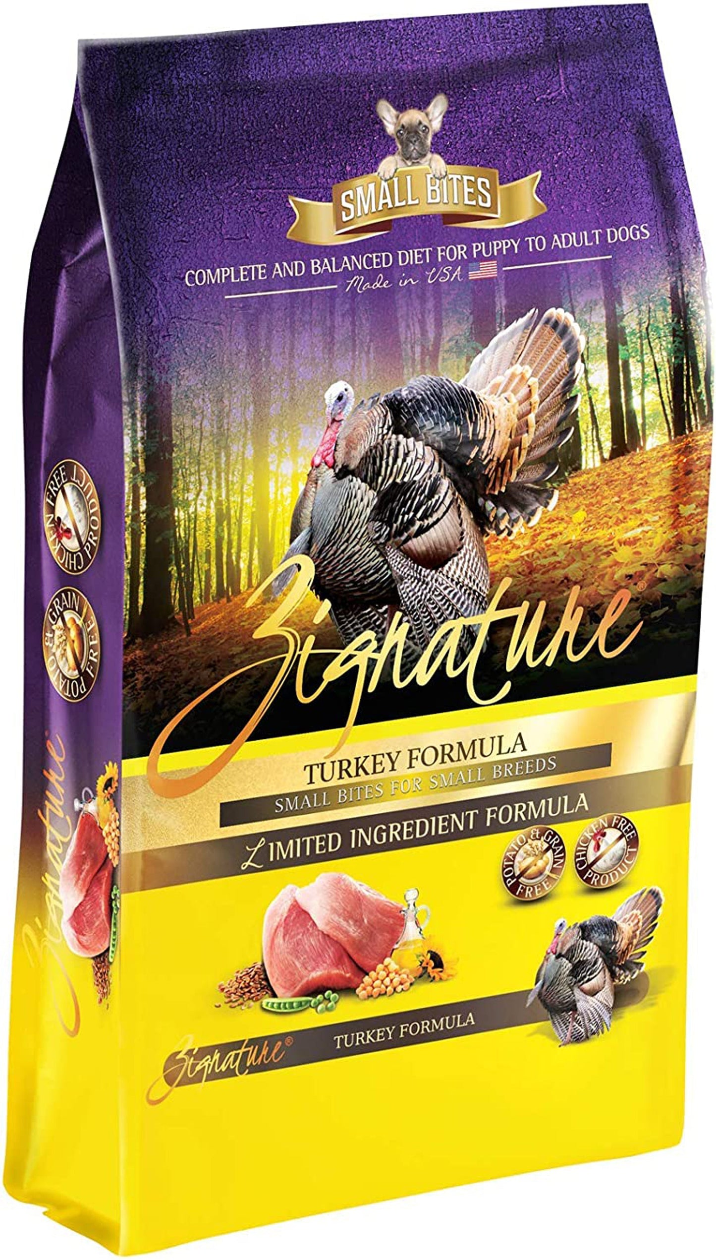 Zignature Dog 4Lb.  Small Bite Turkey