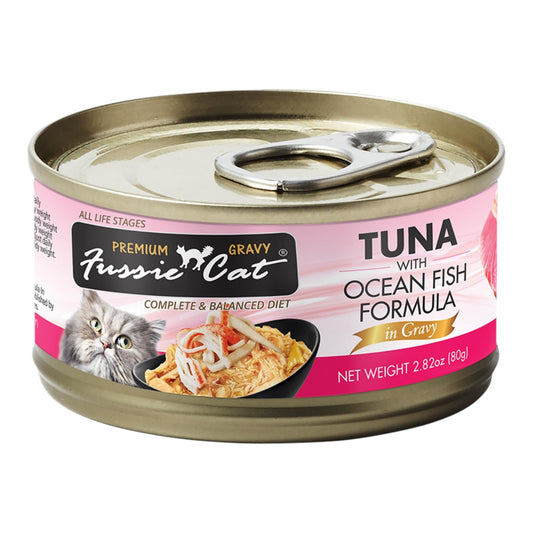 Fussie Cat Premium Tuna with Oceanfish Formula in Gravy 2.82oz.