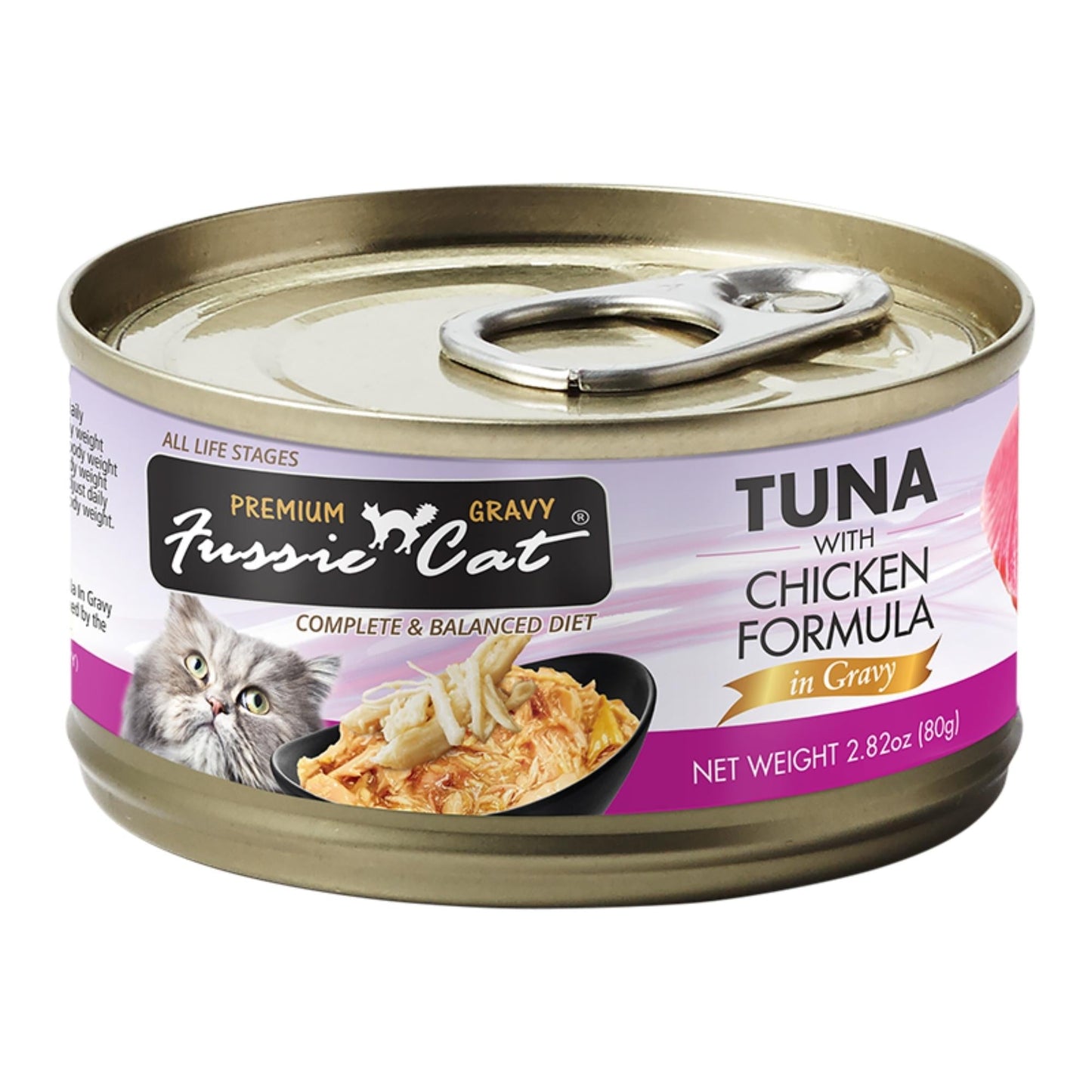 Fussie Cat Premium Tuna with Chicken Formula in Gravy 2.82oz. (Case of 24)