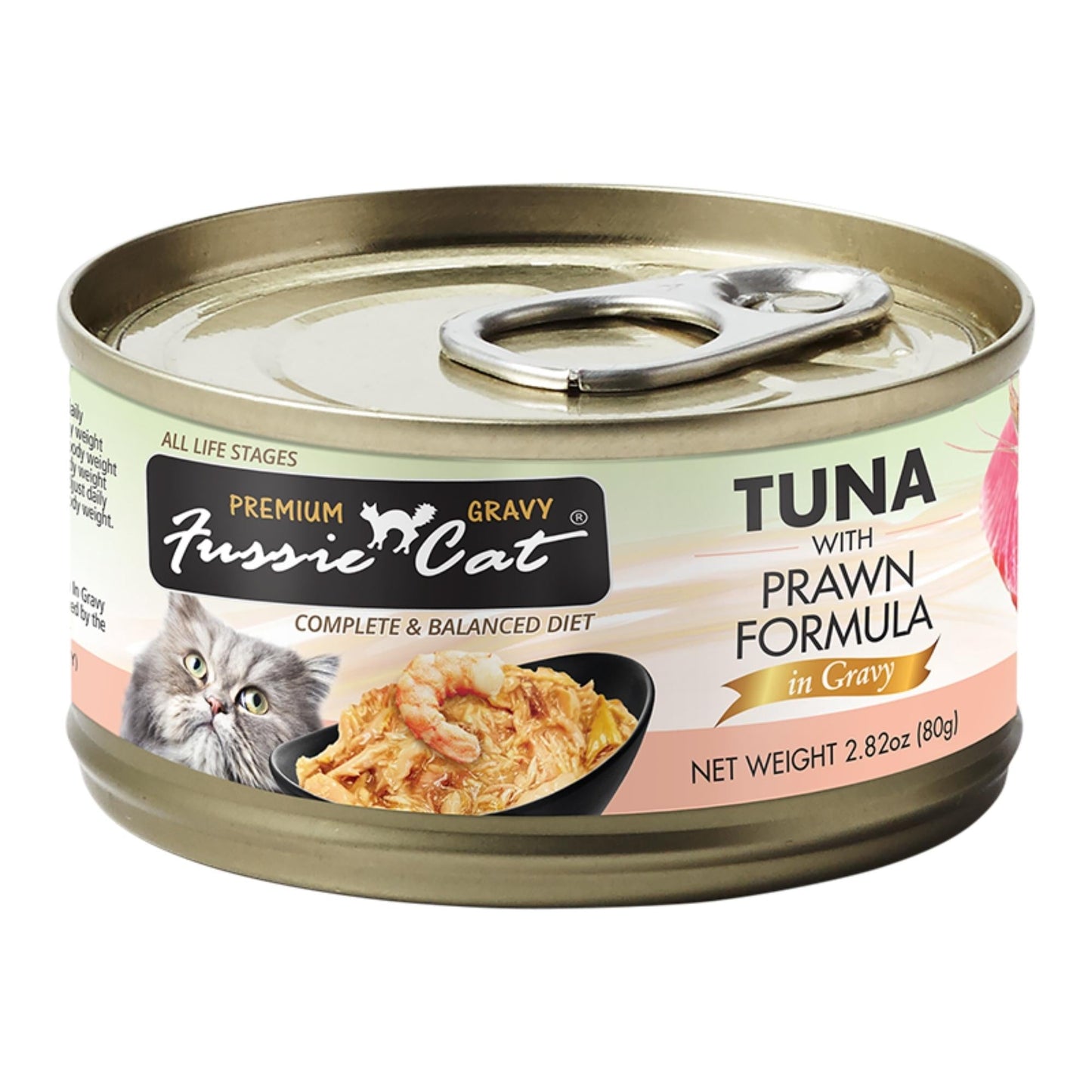 Fussie Cat Premium Tuna with Prawn Formula in Gravy 2.82oz. (Case of 24)