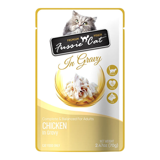 Fussie Cat Premium Chicken in Gravy 2.47oz. Pouch