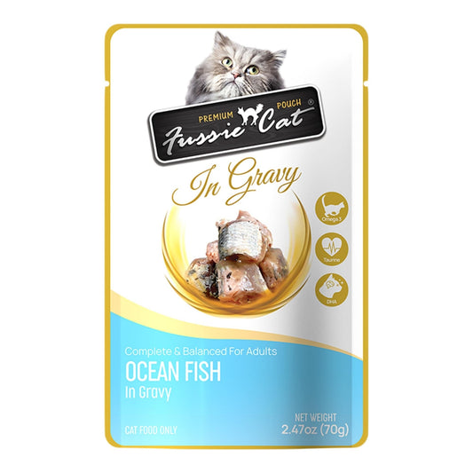 Fussie Cat Premium Oceanfish in Gravy 2.47oz. Pouch