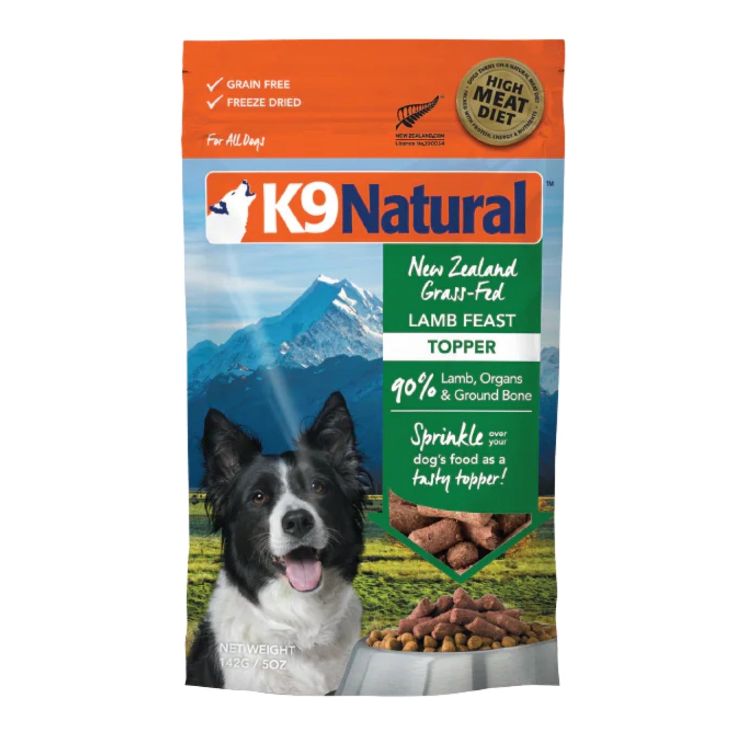 K9 Natural Dog Freeze-Dried Lamb Topper 5oz.