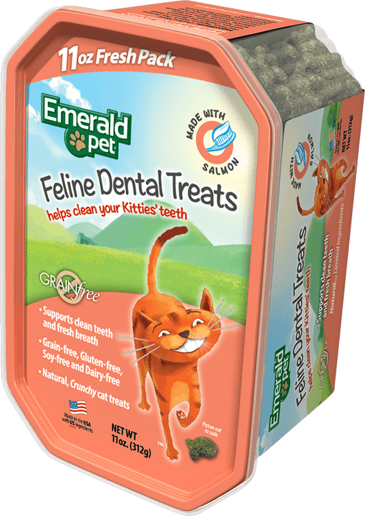 Emerald Pet Feline Dental Cat Treats Salmon 11oz