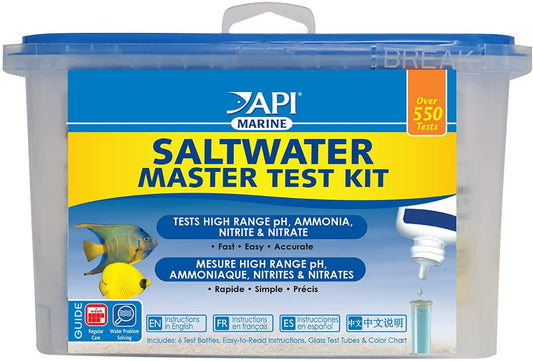 API Marine Saltwater Master Test Kit Tests High Range pH, Ammonia, Nitrite and Nitrate