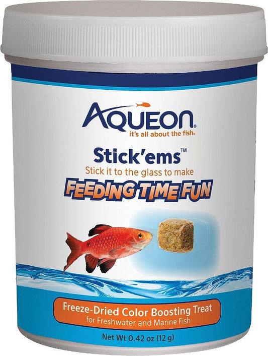 Aqueon Stick'ems Freeze Dried Color Boosting Treat for Fish
