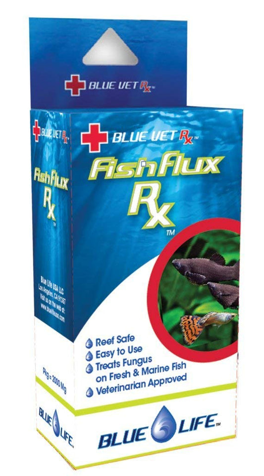 Blue Life FishFlux Rx Treats Fungus on Freshwater and Marine Aquarium Fish