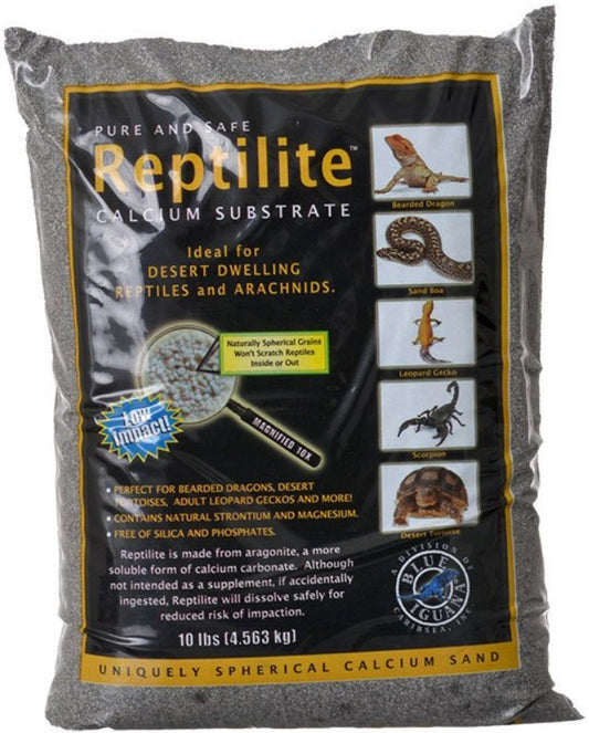 Blue Iguana Reptilite Calcium Substrate for Reptiles Smokey Sand