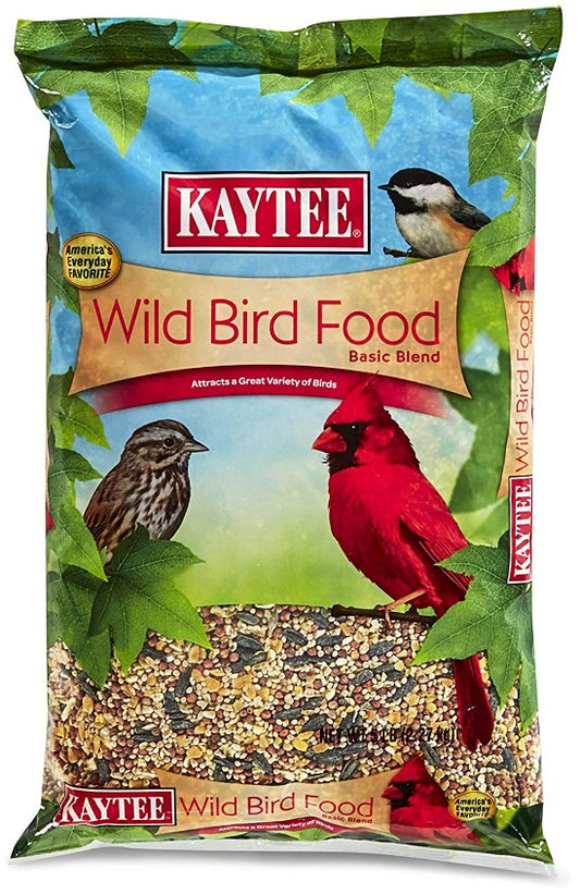 Kaytee Wild Bird Food Basic Blend with Grains and Black Oil Sunflower Seed