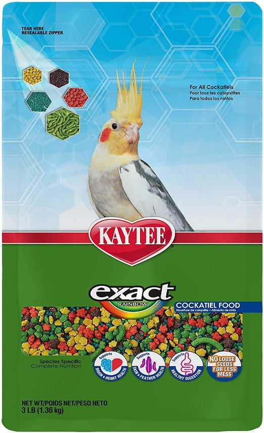 Kaytee Exact Rainbow Bird Food for All Cockatiels