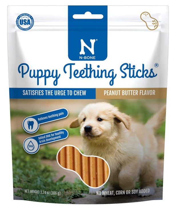 N-Bone Puppy Teething Sticks Peanut Butter Flavor