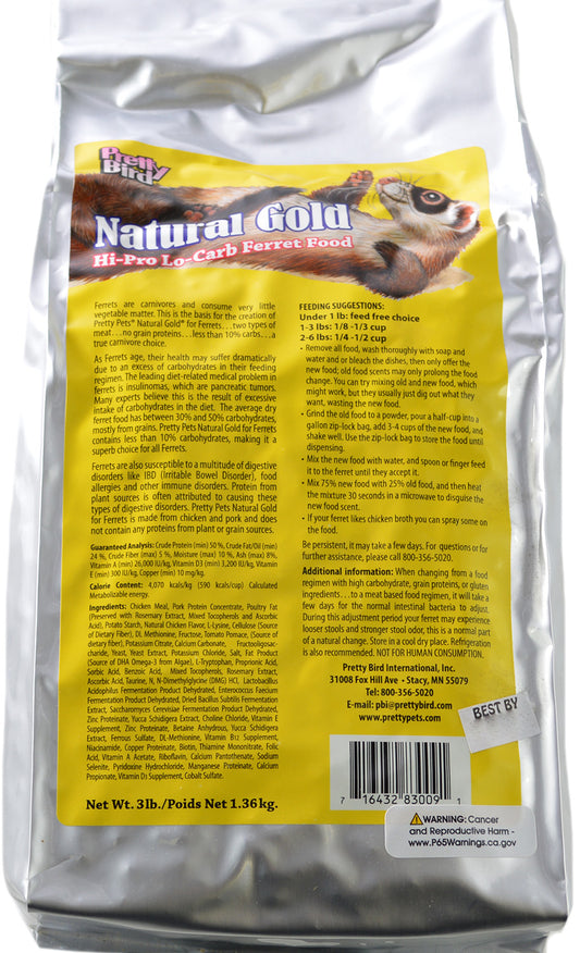 Pretty Pets Natural Gold Ferret Food Daily Diet