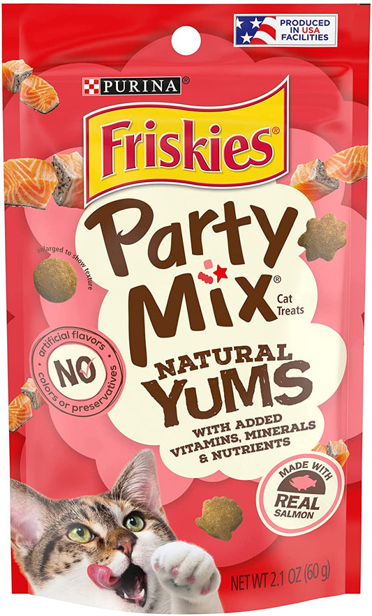 Friskies Party Mix Naturals Cat Treats Real Salmon