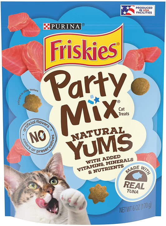 Friskies Party Mix Natural Yums Cat Treats Made with Real Tuna