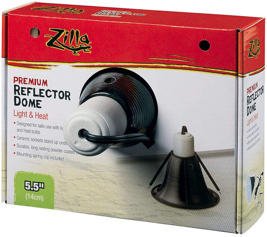 Zilla Premium Reflector Dome Provides Light and Heat for Reptiles