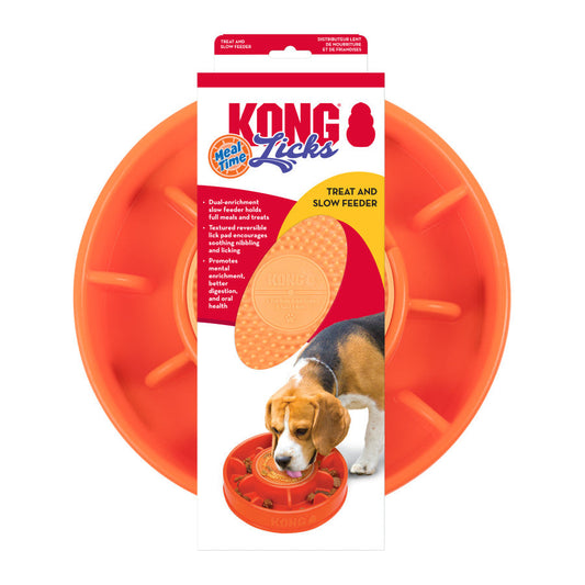 KONG Licks Mealtime Dog Treat Toy & Slow Feeder 1ea/LG