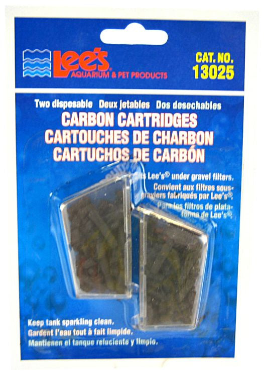 Lees Carbon Cartridges for Under Gravel Filters for Aquariums