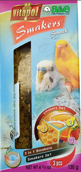 AE Cage Company Smakers Parakeet Variety Treat Sticks