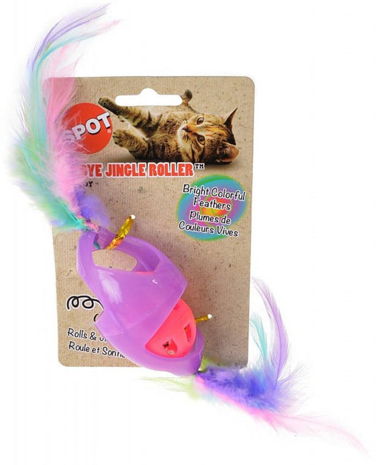 Spot Tie Dye Jingle Roller Cat Toy Assorted Colors