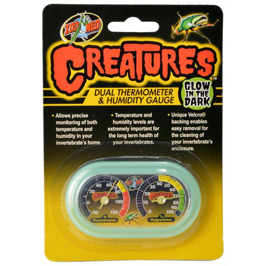 Zoo Med Creatures Dual Thermometer and Humidity Gauge