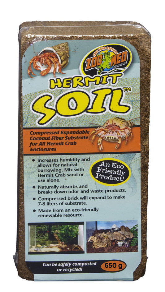 Zoo Med Hermit Crab Soil Compressed Expandable Coconut Fiber Substrate